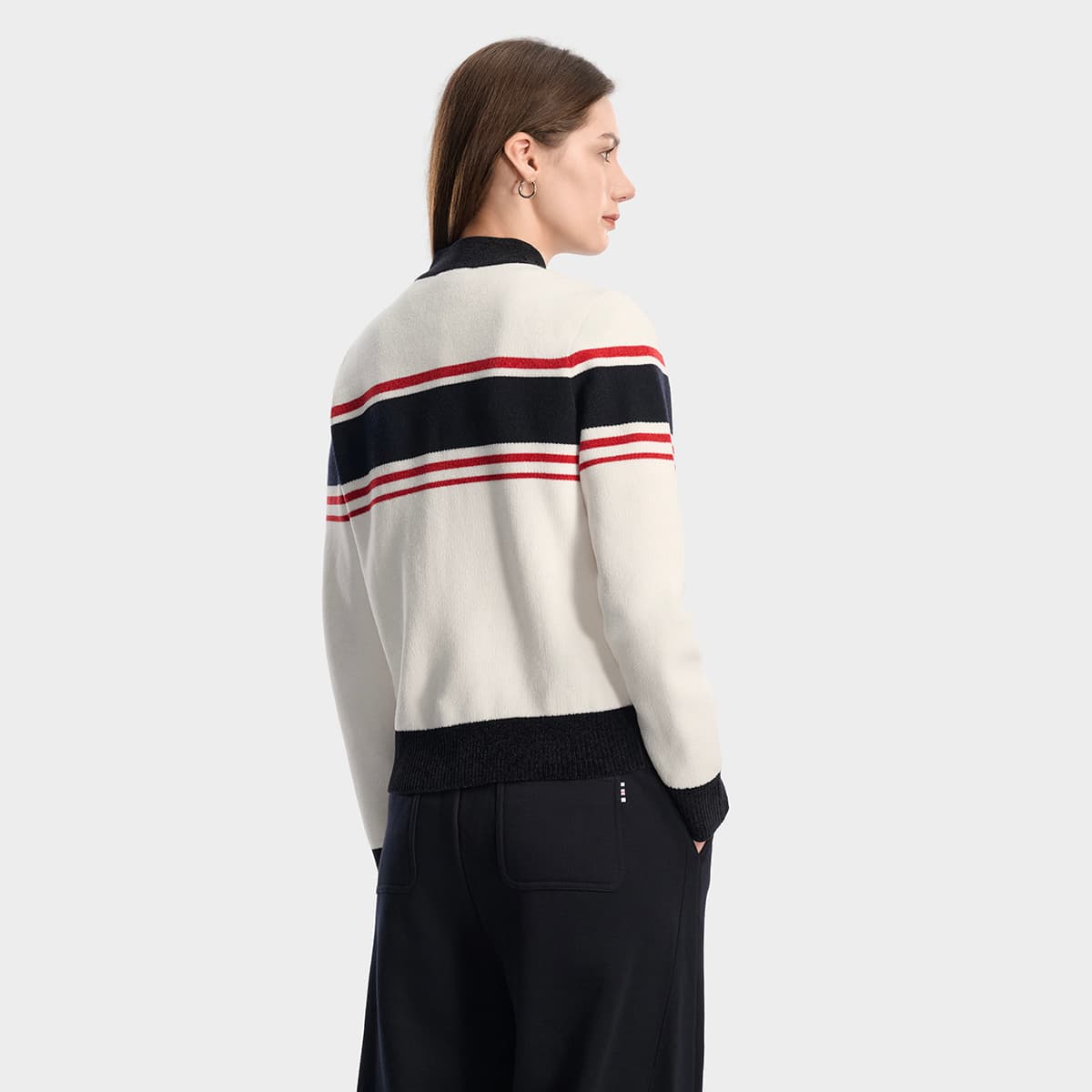 Кардиган Fila Heritage Свитер Женский Облачный Белый - изображение 4