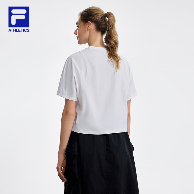 Футболка FILA Explore T Рубашка Женская Ярко-Белая - изображение 5