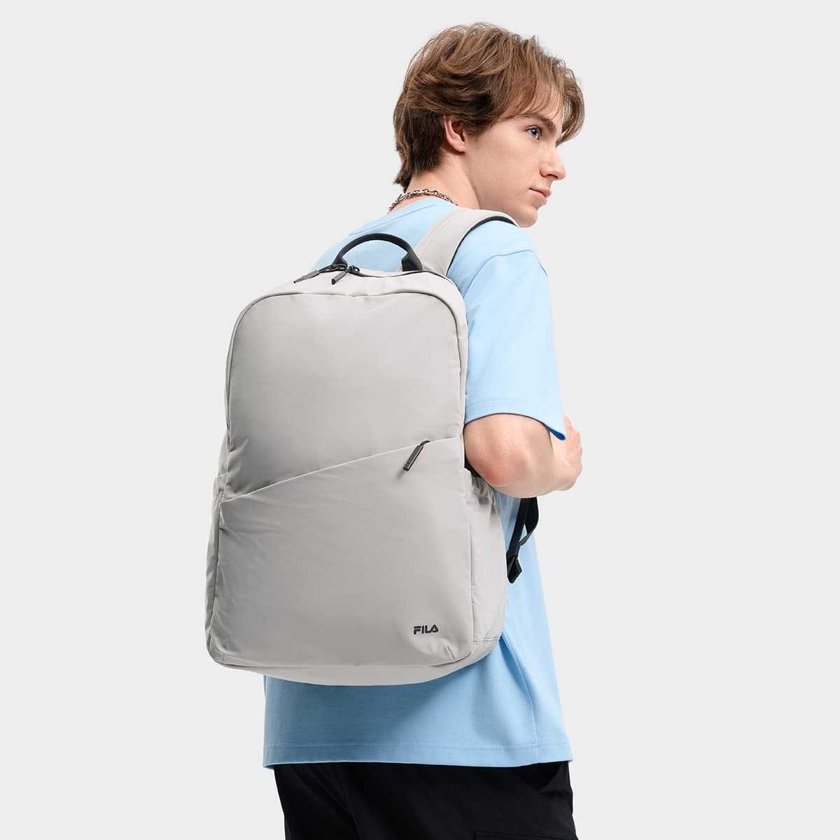 Рюкзак FILA ORIGINALE Ткань Рюкзак Стандартный (Standard) Мужской Опал Серый - изображение 5