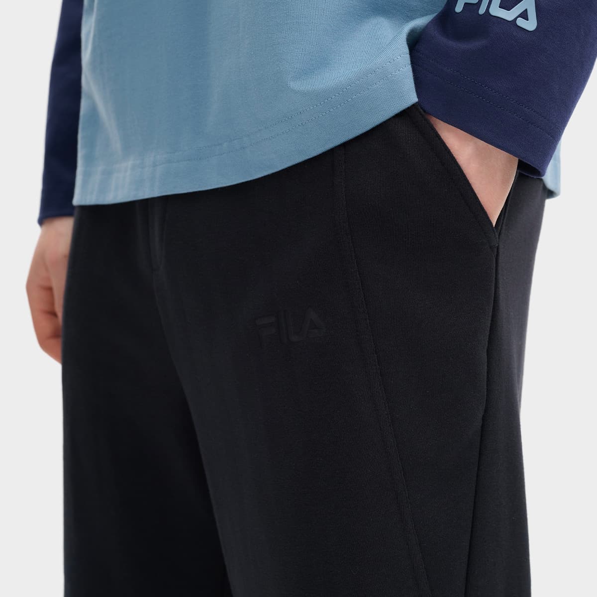 Штаны FILA ORIGINALE Глубокий Черный Мужские Спортивные Трикотажные Штаны - изображение 7