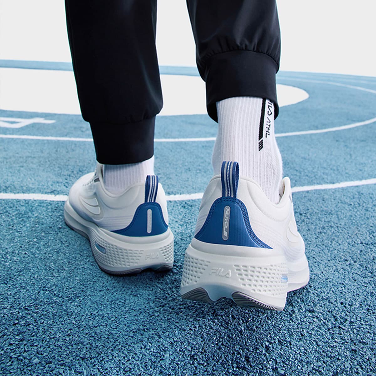 Кроссовки для бега FILA NUVOLE 3 Текстиль Синтетическая кожа Низкие кроссовки для бега Мужские Белый Средний Белый - изображение 8