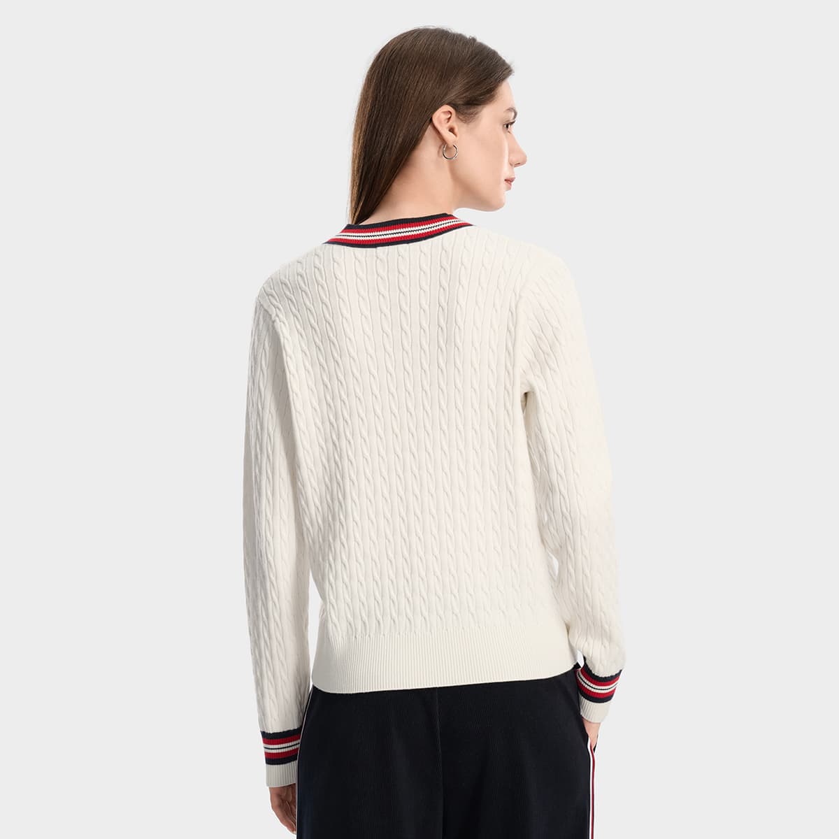 Кардиган Fila Heritage Свитер Женский Облачный Белый - изображение 4