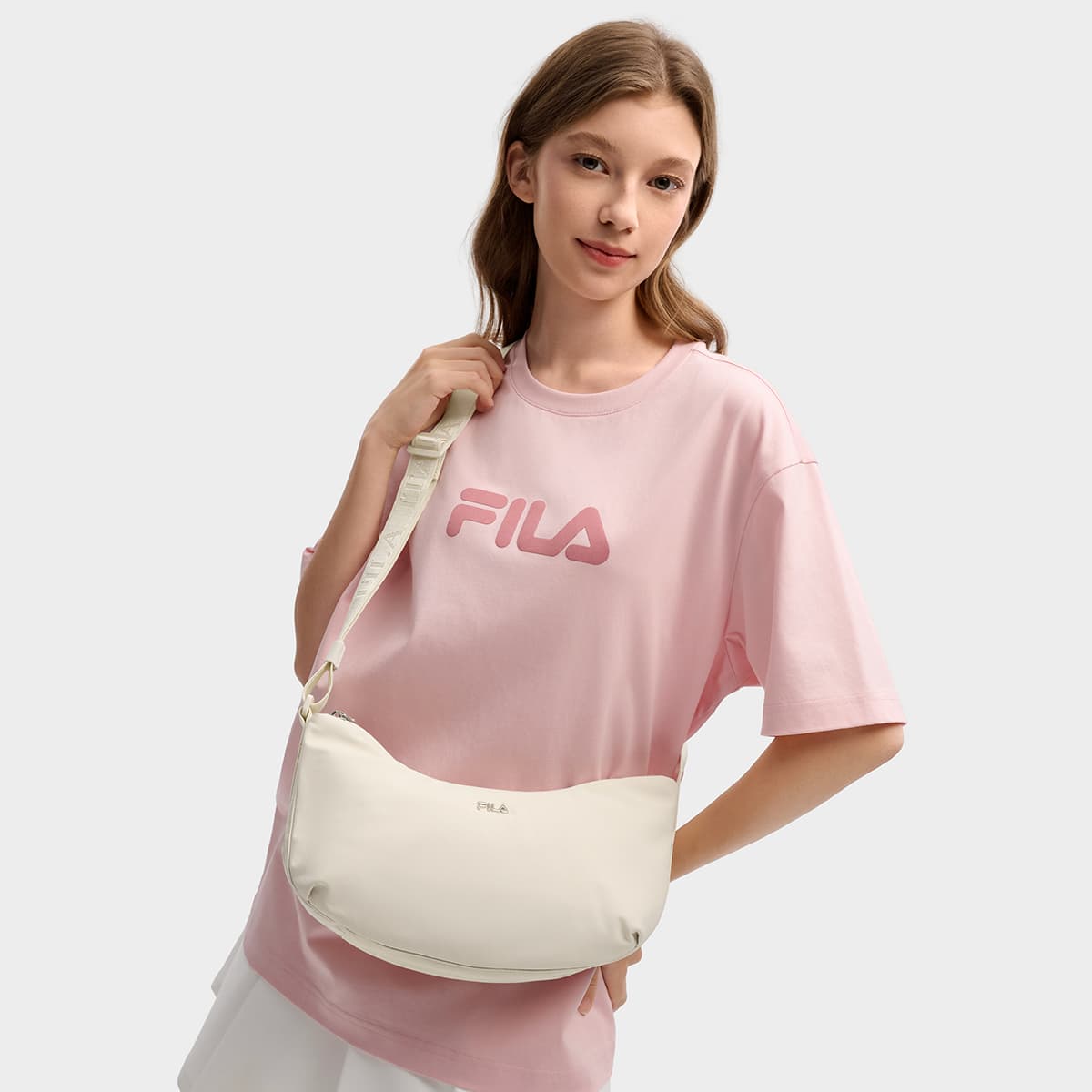Мини-сумка Fila Heritage Ткань Сумка через плечо Женская Удобная Серого цвета - изображение 10