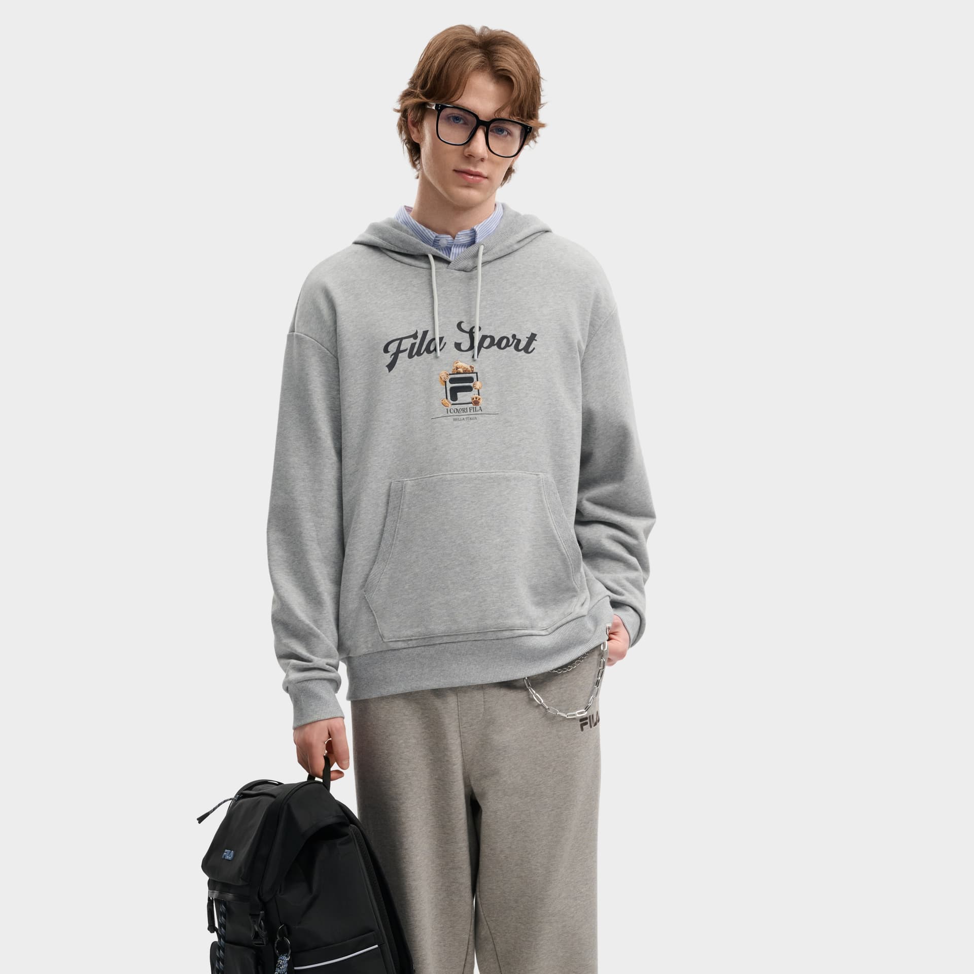 Кофта FILA ORIGINALE Свитшот Унисекс Дым Облако Вересковый серый - изображение 3
