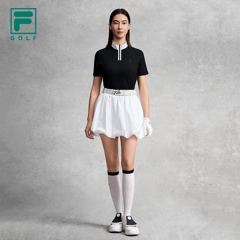 Футболка FILA Гольф T-Рубашка Женская Темно-Черная - изображение 4