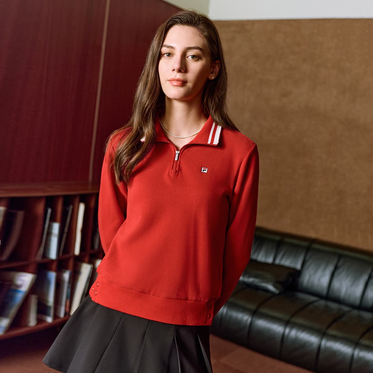 Худи FILA Heritage Толстовка Женские Красный - изображение 5