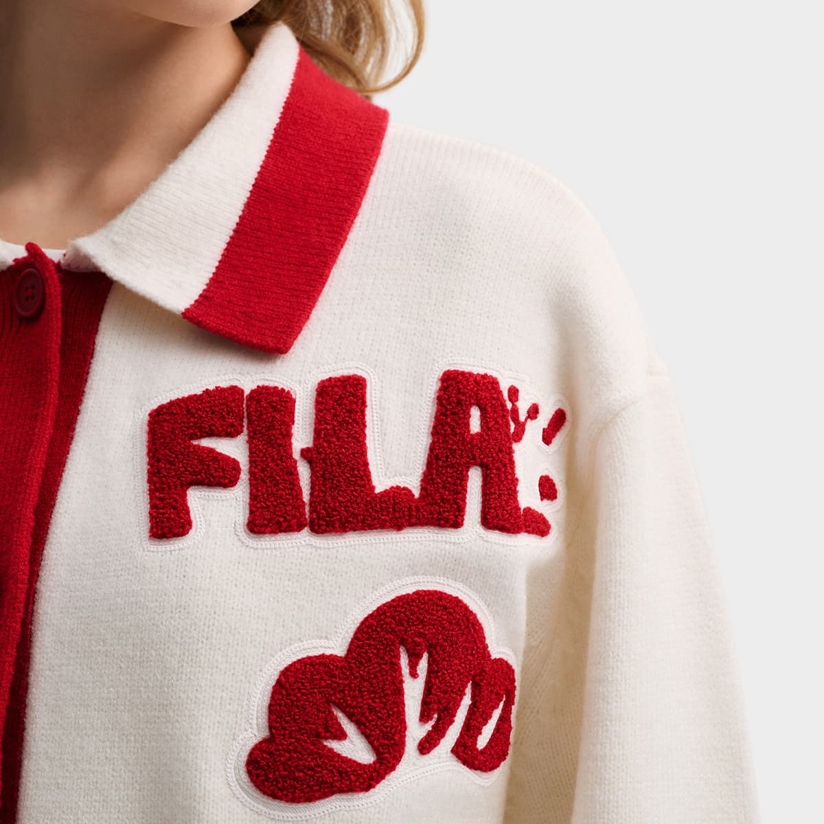 Кардиган FILA CNY Cloud White Женские Свитера - изображение 7