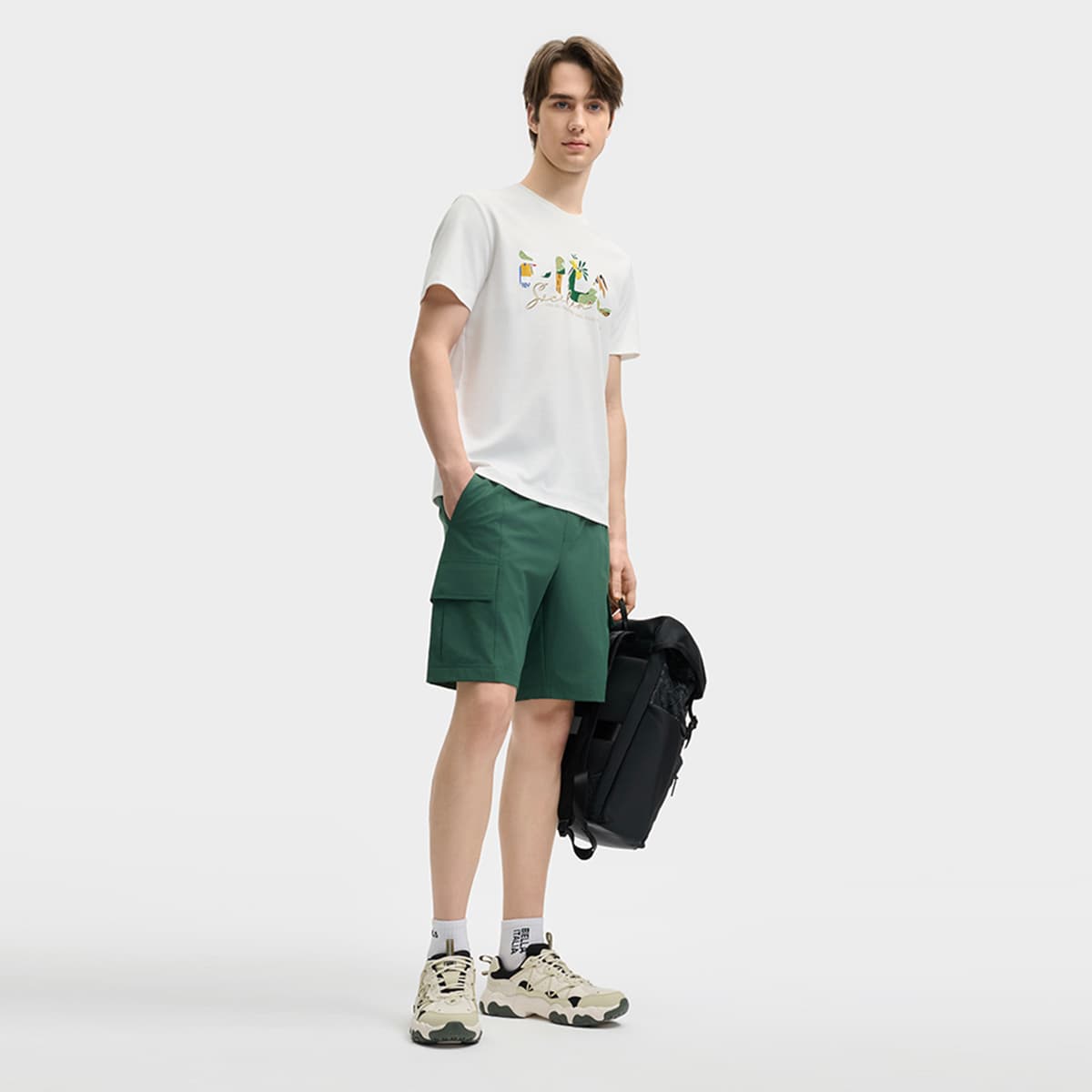 Футболка Fila Heritage T-Shirt Унисекс Облачный Белый - изображение 6