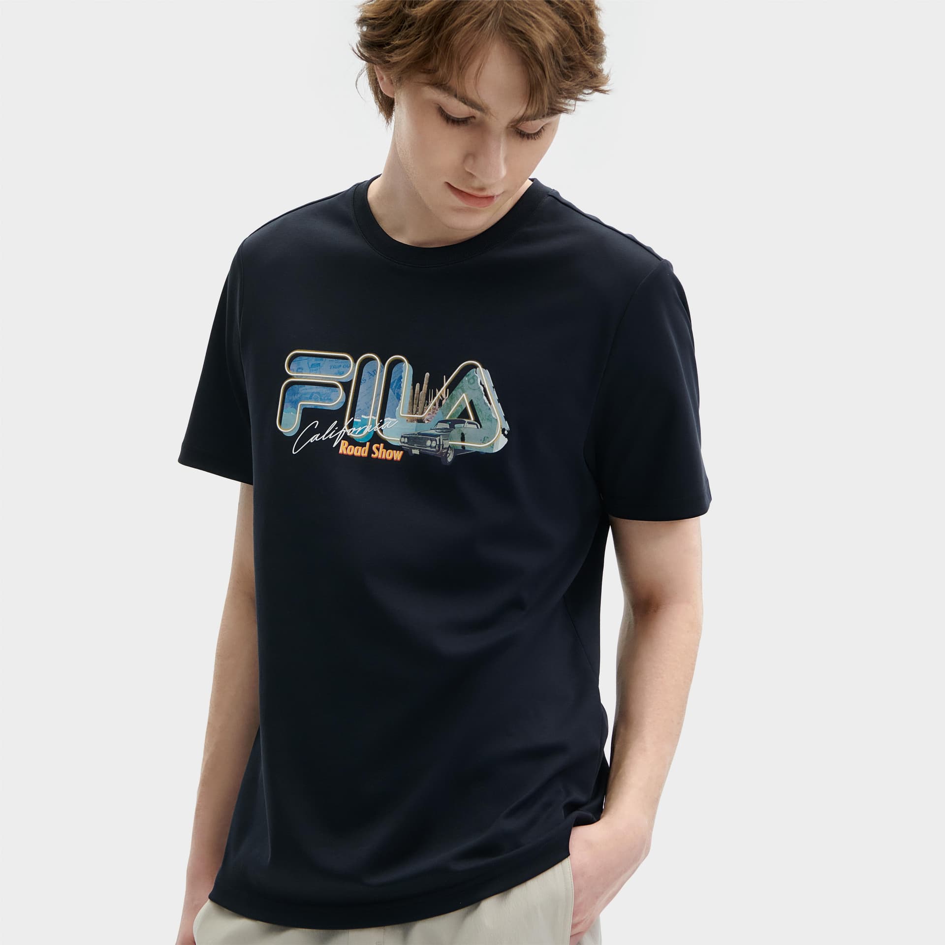 Футболка Fila Heritage T-Shirt Мужская Легенда Синий - изображение 6
