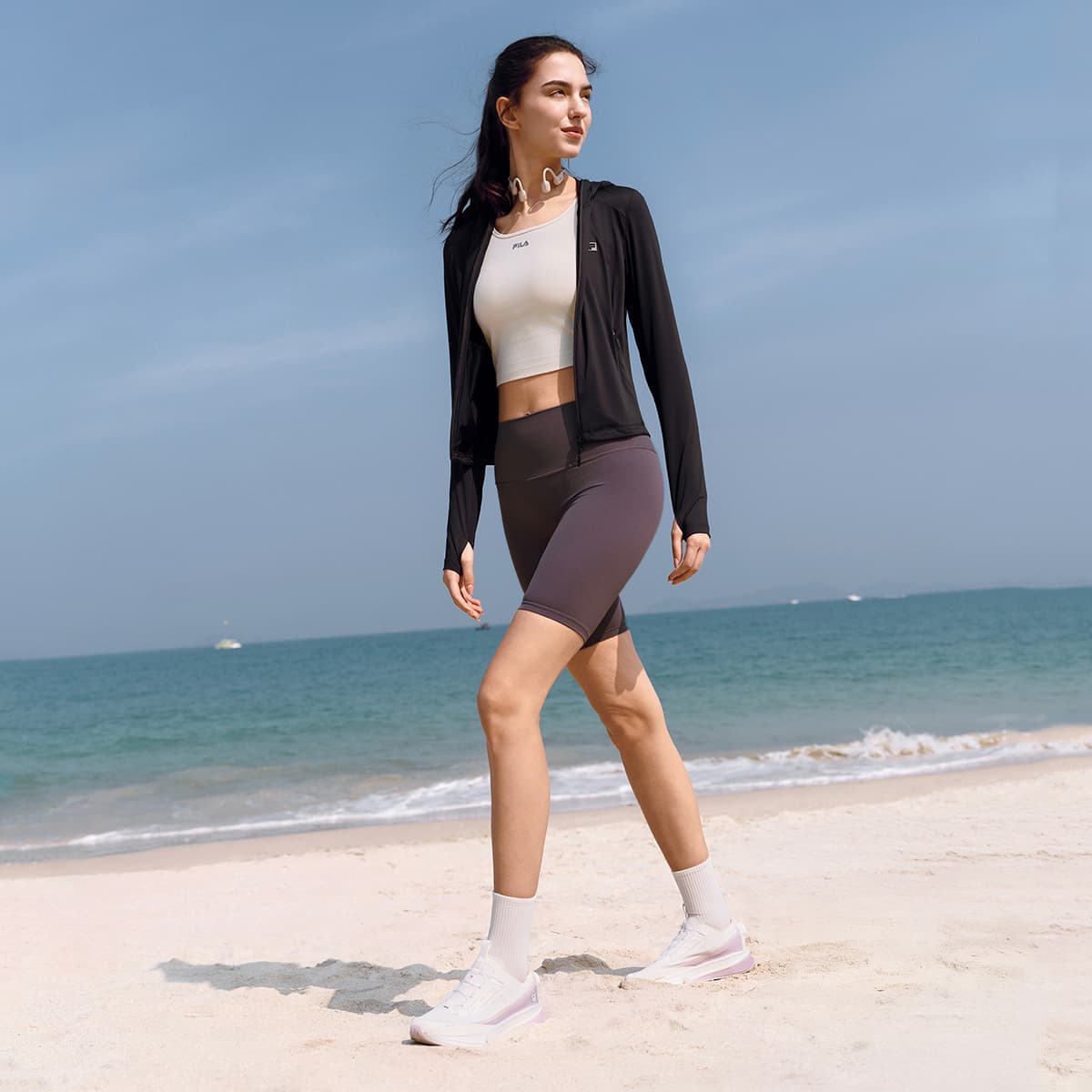 Куртка FILA Фитнес Куртка Женская Черная - изображение 7