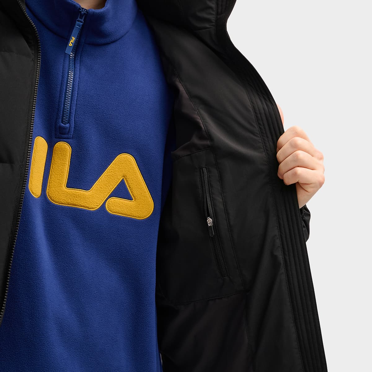 Зимняя куртка FILA Пуховик Мужской Глубокий черный - изображение 8