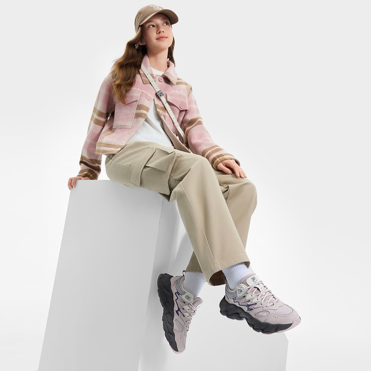 Кроссовки FILA Fern2 Low Топ Повседневная обувь Женская Розовая - изображение 3