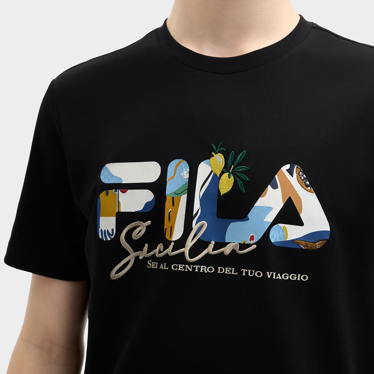 Футболка Fila Heritage T-Shirt Унисекс Глубокий Черный - изображение 4