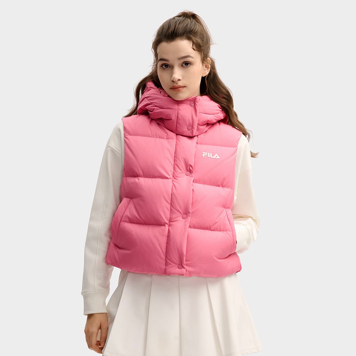 FILA ORIGINALE Пуховый жилет Женские Балетный розовый - изображение 3
