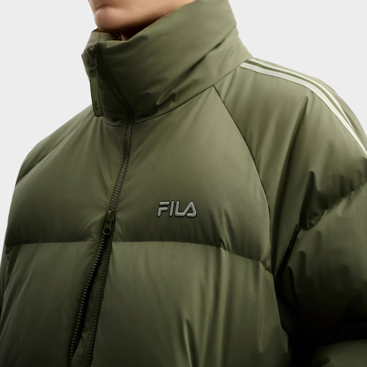 Зимняя куртка FILA Пуховик Унисекс Армейский зеленый - изображение 7