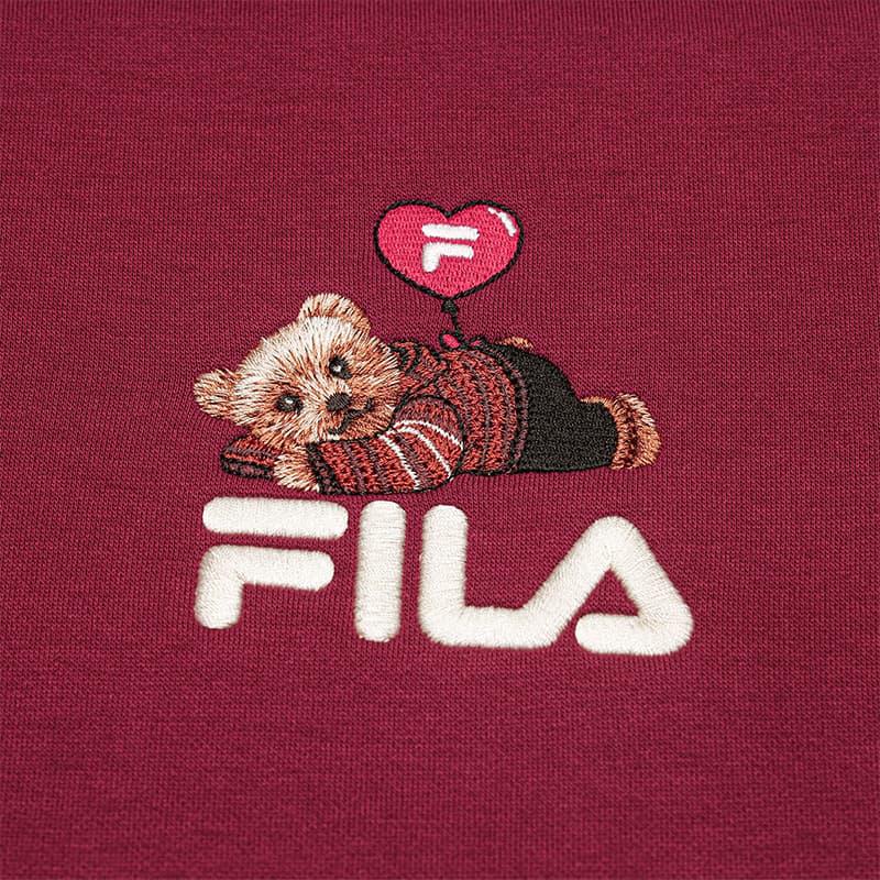 Худи FILA Темная умбровая Бургундский Мужской Толстовки - изображение 6