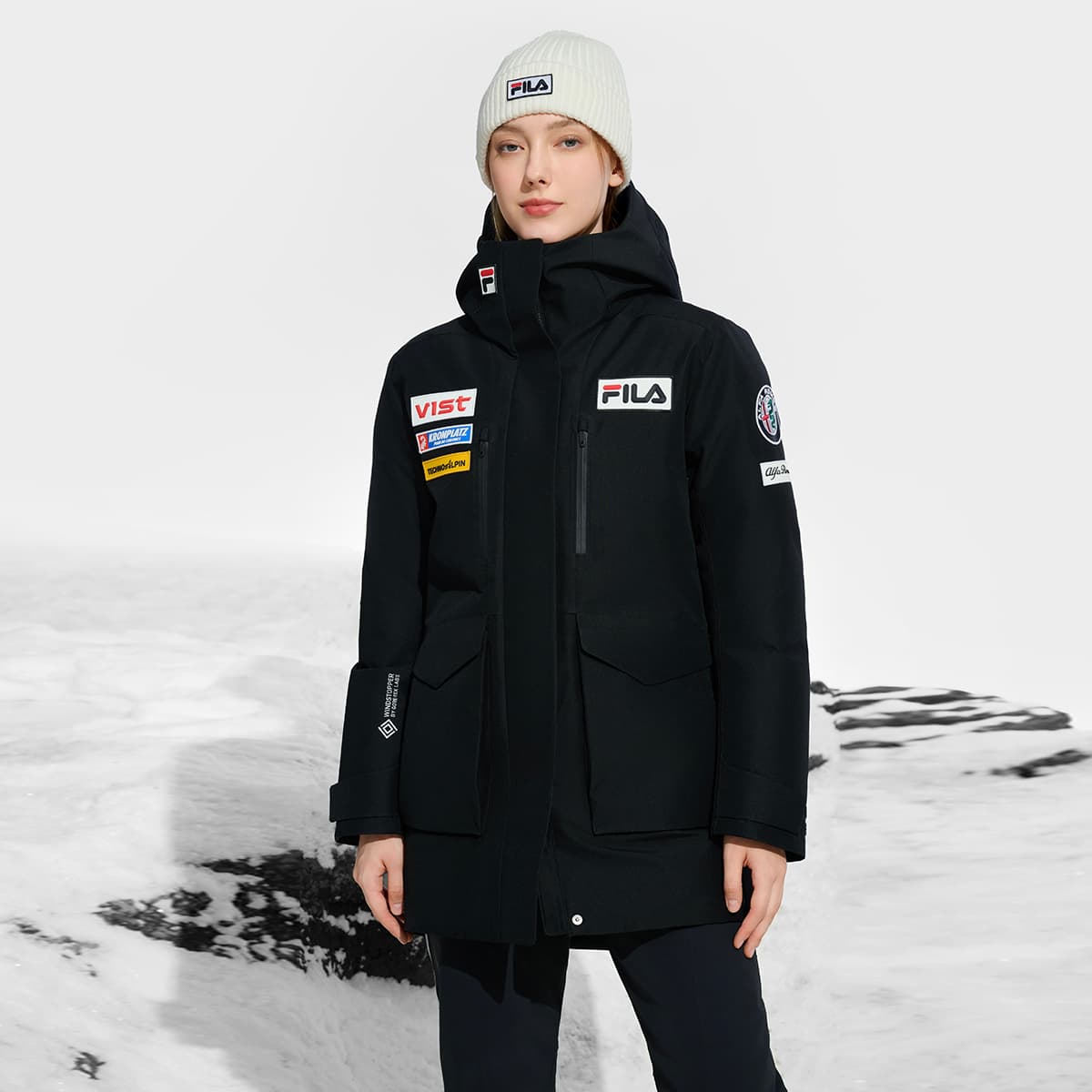 Пуховик FILA SKI Пуховик Женский Темно-Черный - изображение 4