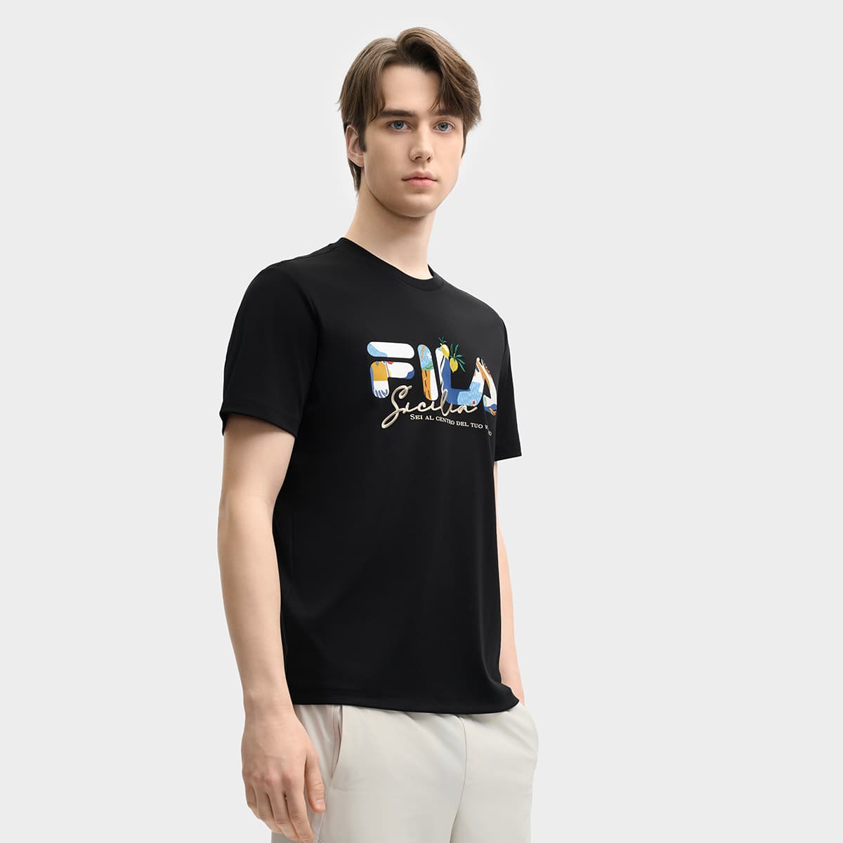 Футболка Fila Heritage T-Shirt Унисекс Глубокий Черный - изображение 3