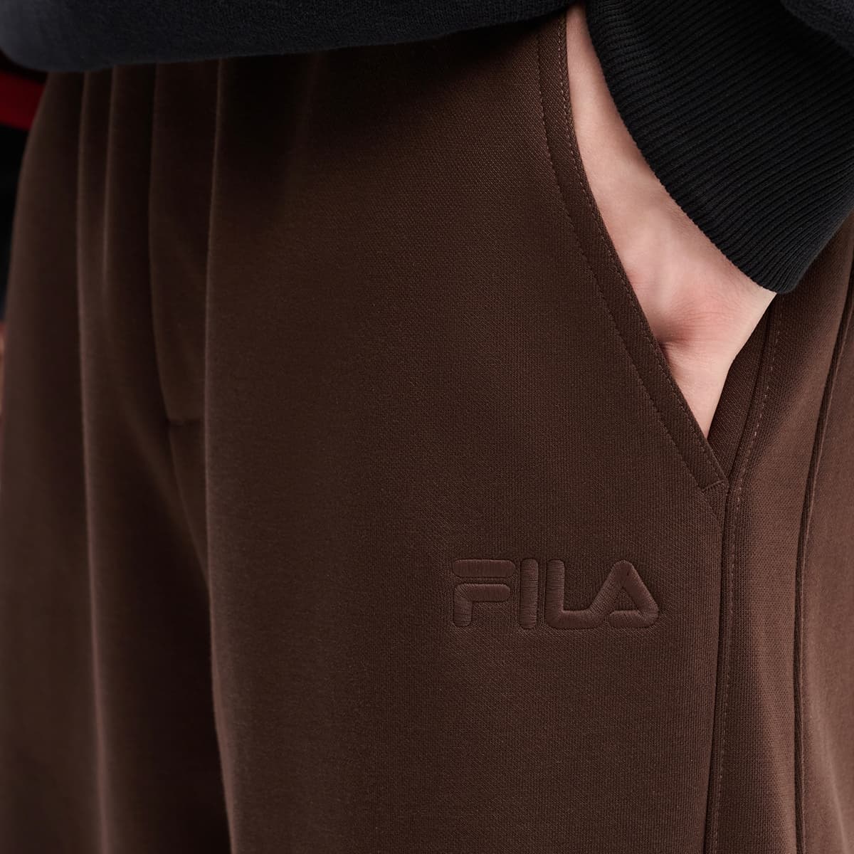 Штаны FILA ORIGINALE Вязаные тренировочные брюки мужские темный земляной тон - изображение 7
