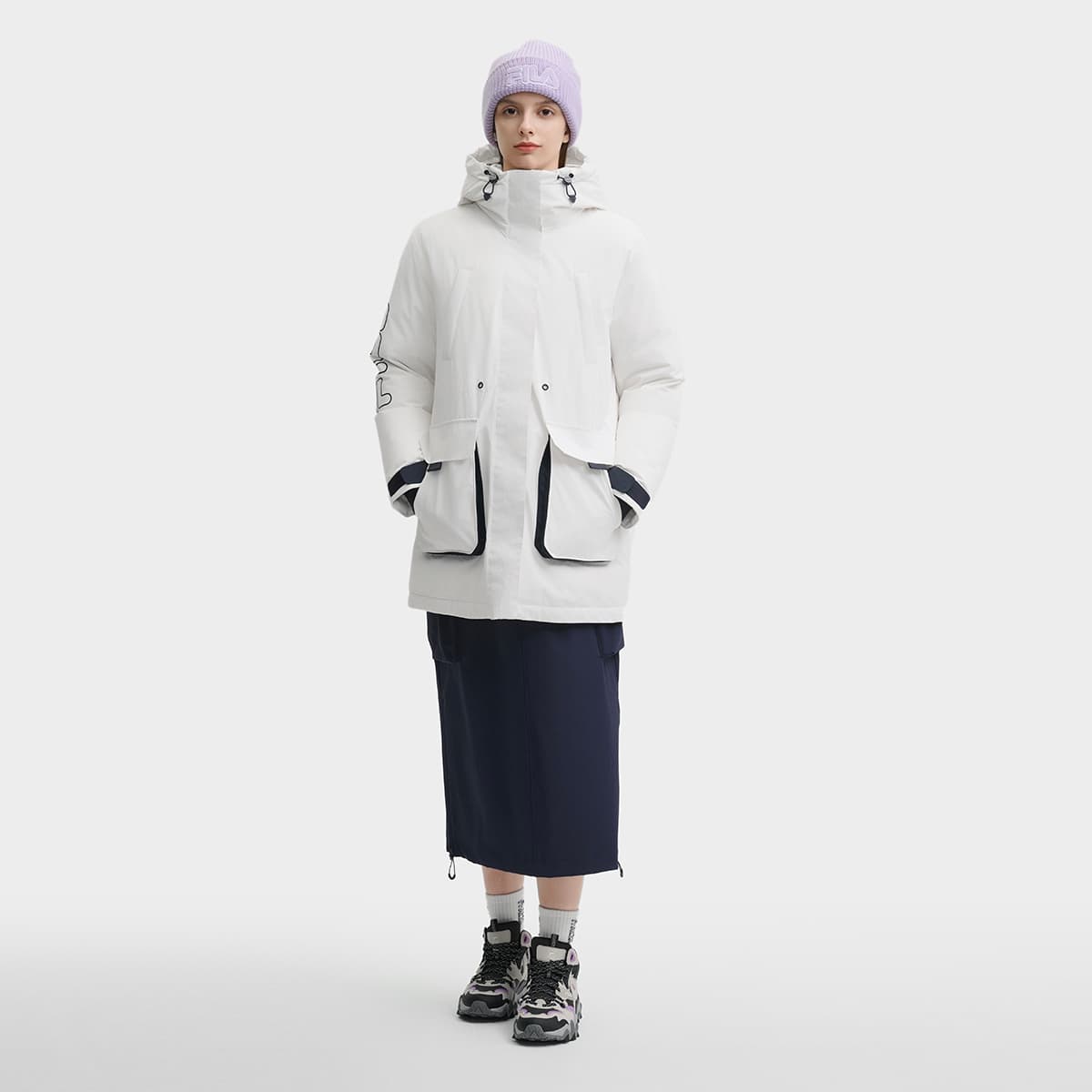 Пуховик FILA ORIGINALE Пуховик Женские Облачный белый - изображение 6