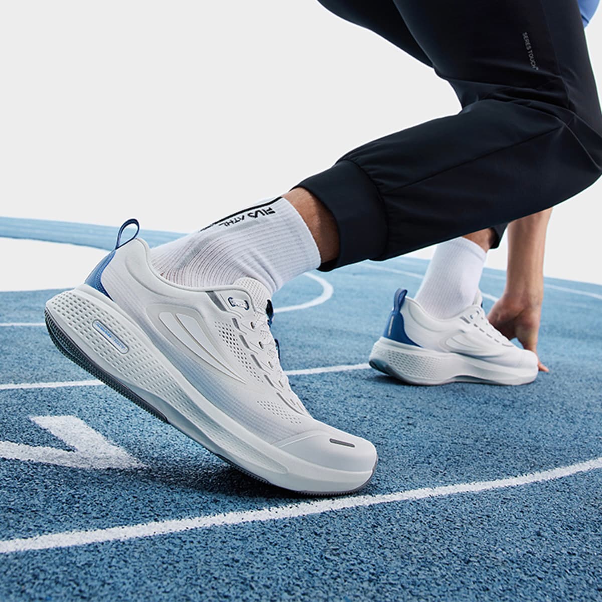 Кроссовки для бега FILA NUVOLE 3 Текстиль Синтетическая кожа Низкие кроссовки для бега Мужские Белый Средний Белый - изображение 7