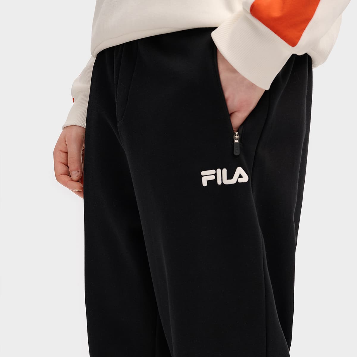 Штаны FILA ORIGINALE Вязаные тренировочные брюки мужские черные - изображение 7