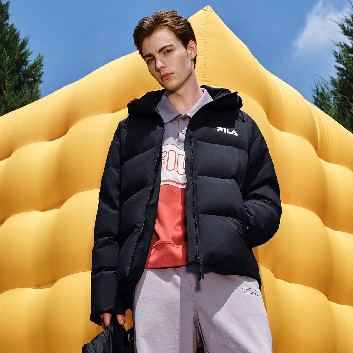 Зимняя куртка FILA ORIGINALE Пуховик Унисекс Глубокий черный - изображение 5
