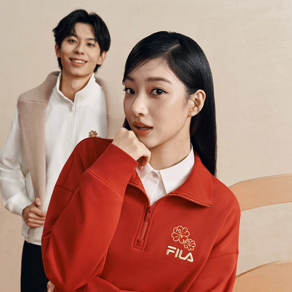 Худи FILA ORIGINALE Толстовка Унисекс Красный - изображение 5