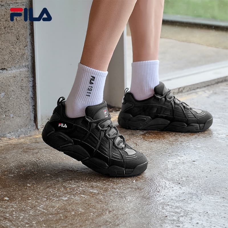 Кроссовки FILA Basket Массивные кроссовки Low Топ Черный мужской - изображение 8