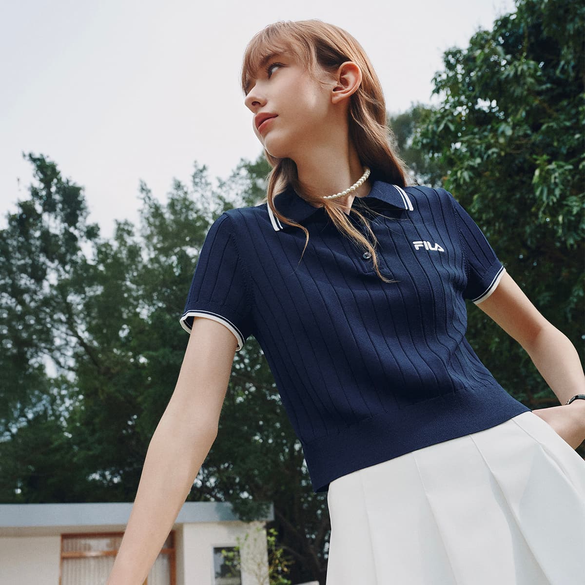 Кофта FILA ORIGINALE Трикотаж Женский Межзвездный Синий - изображение 6