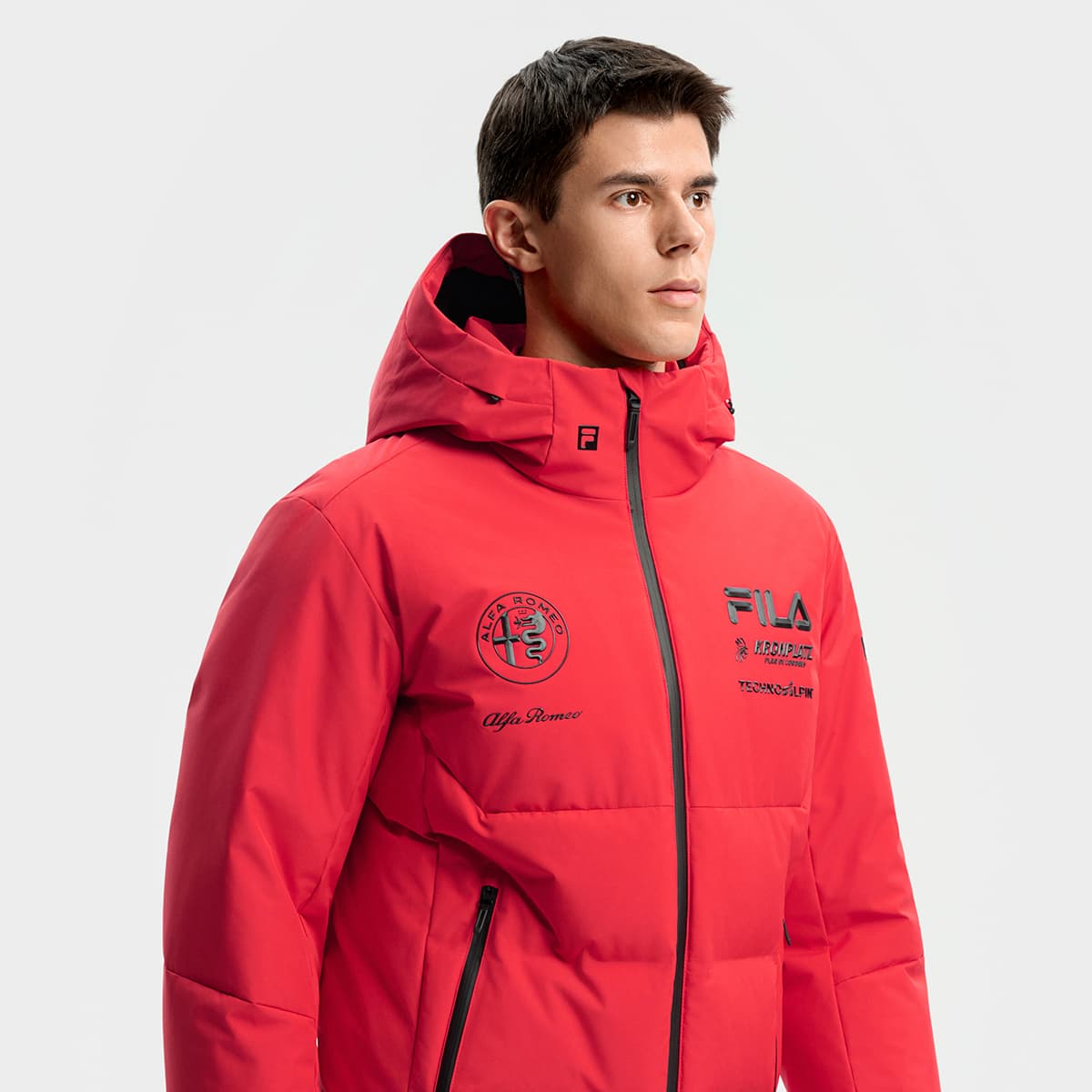 Зимняя куртка FILA SKI Пуховик Мужской Неоновый Красный - изображение 8
