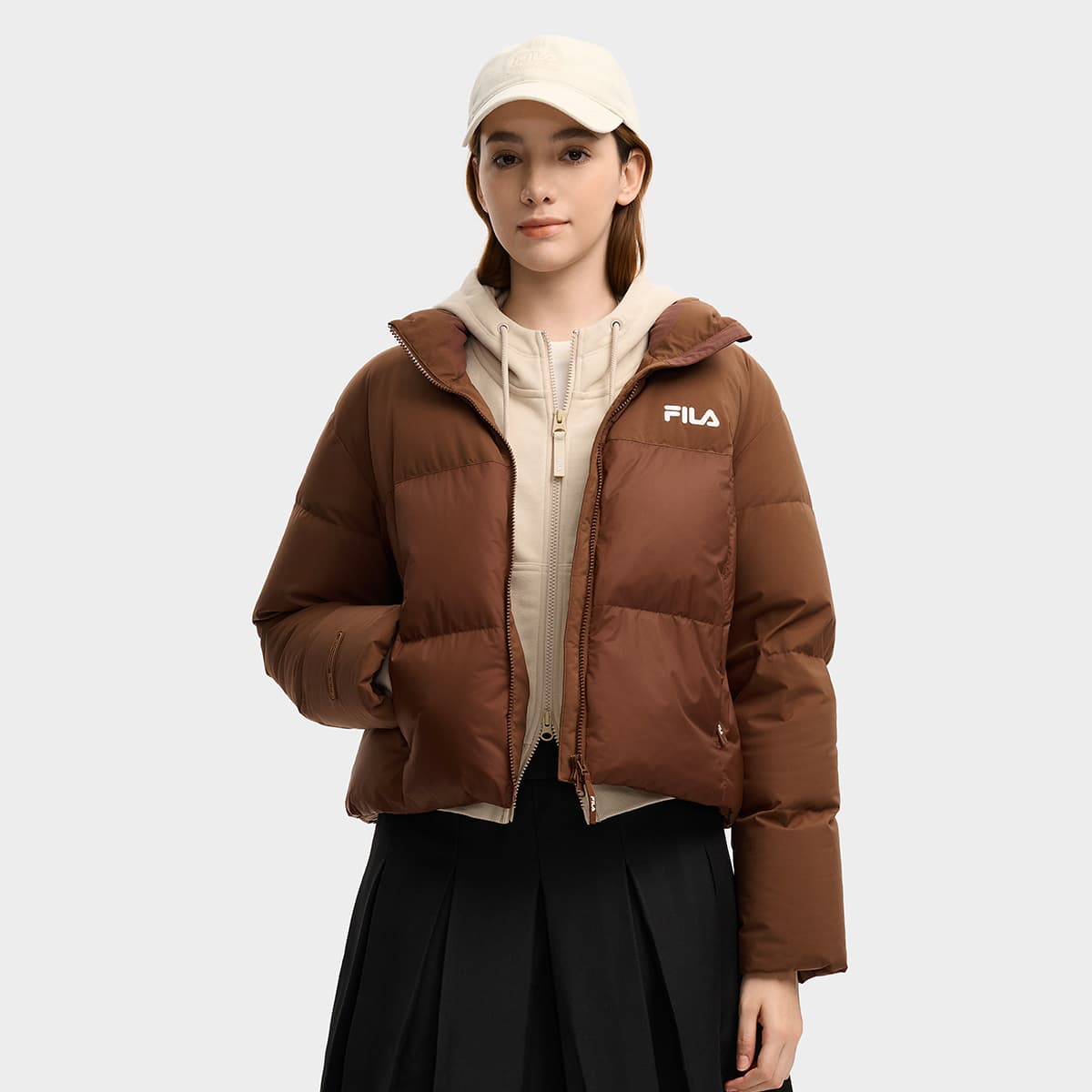 Пуховик FILA Пуховик Женские Мулан Коричневый - изображение 3