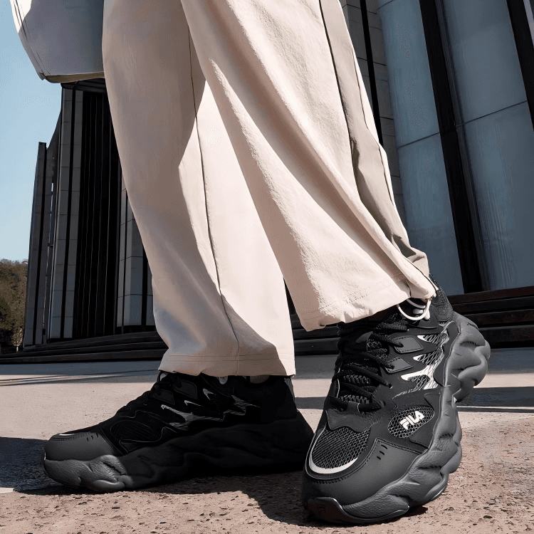 Кроссовки FILA FERN 2,0 Высота Увеличивающие Низкие Кроссовки Мужские Черные - изображение 8