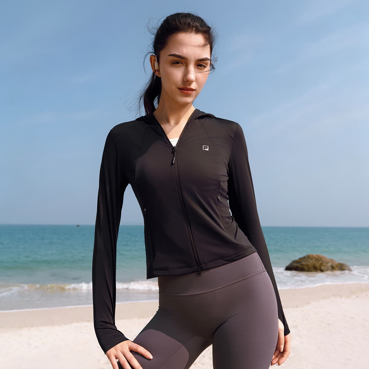 Куртка FILA Фитнес Куртка Женская Черная - изображение 4