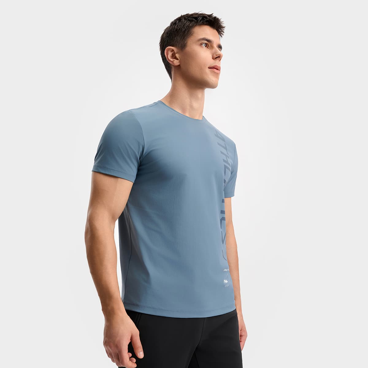 Футболка FILA Фитнес Azure Синий Bu Мужская T-Рубашка - изображение 6