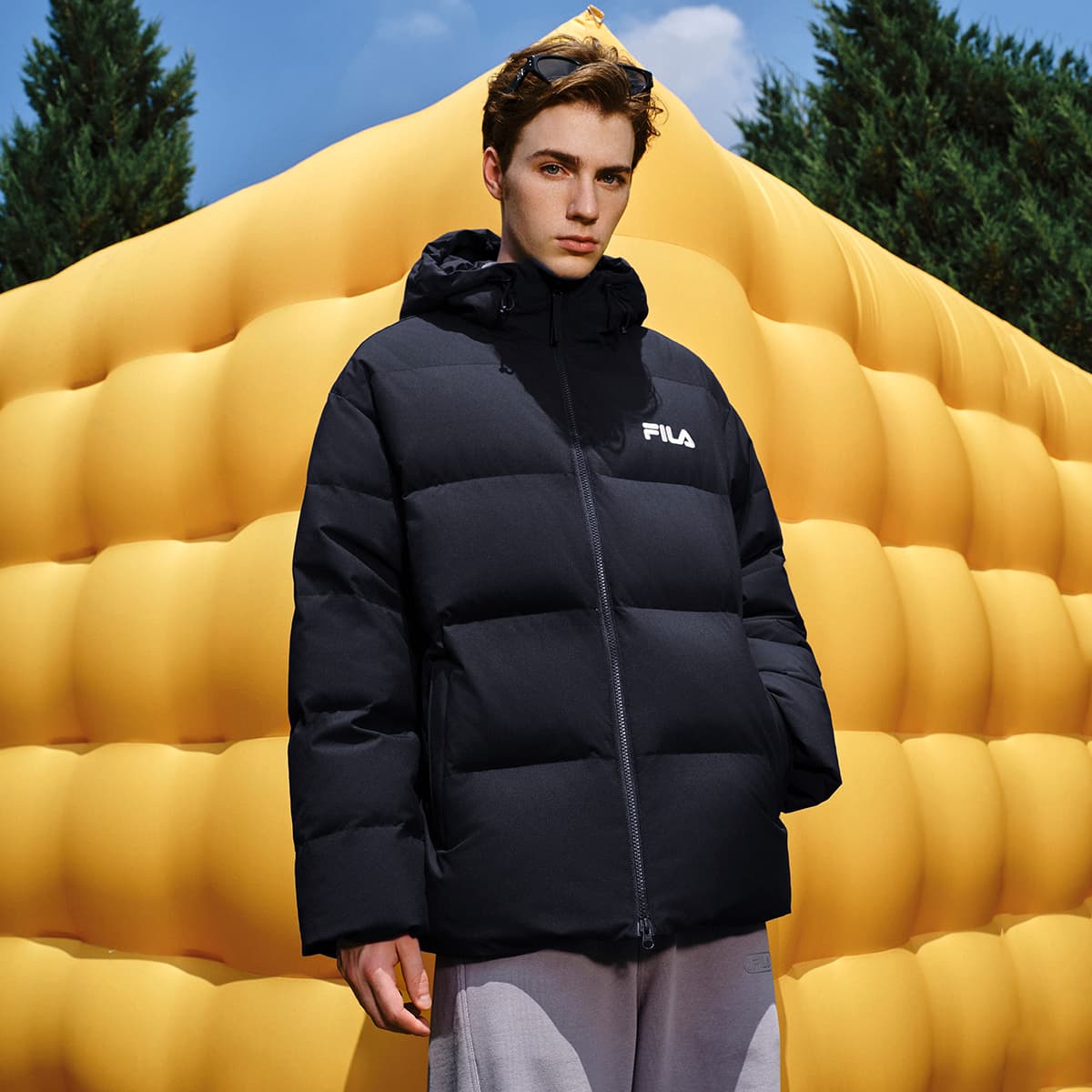 Зимняя куртка FILA ORIGINALE Пуховик Унисекс Глубокий черный - изображение 3
