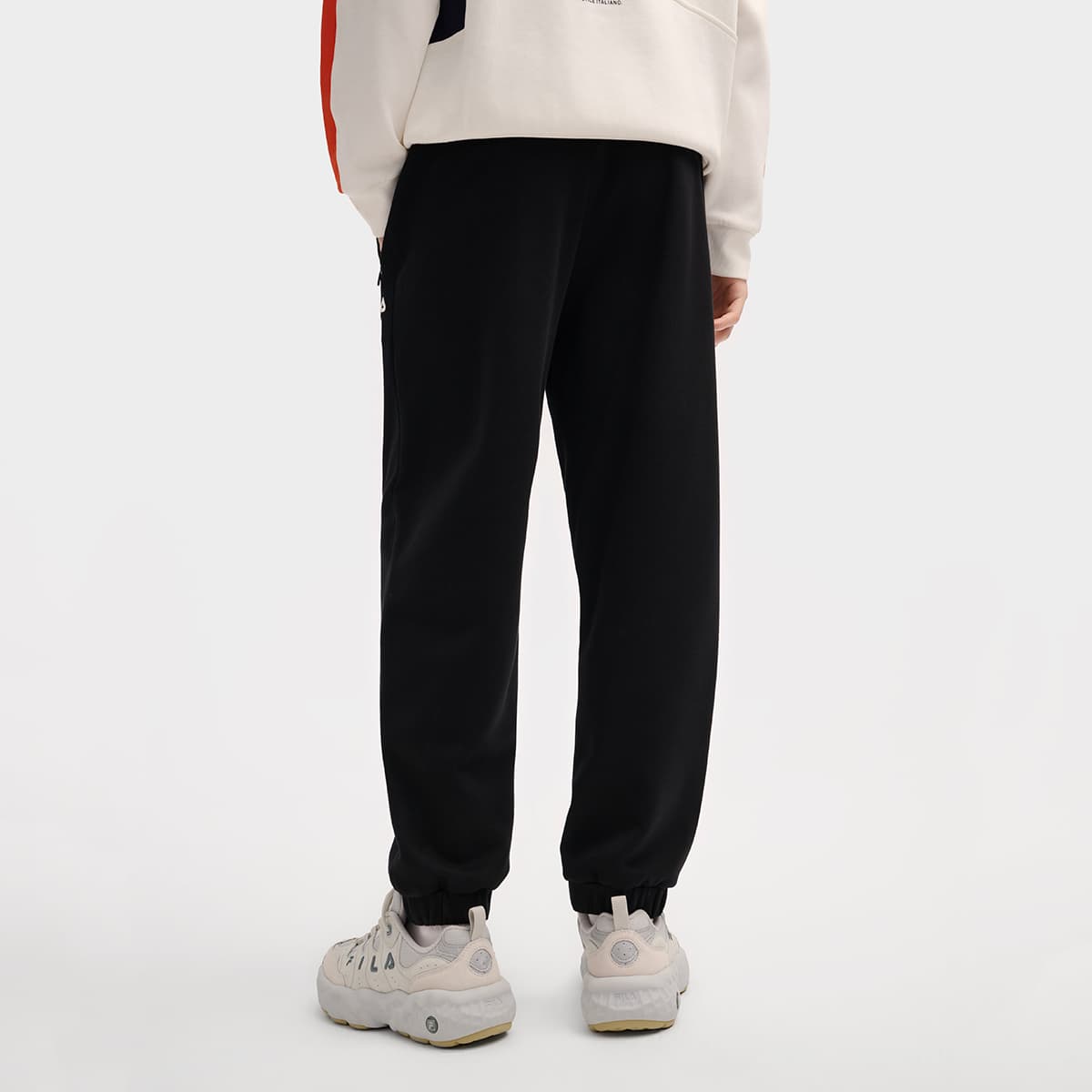 Штаны FILA ORIGINALE Вязаные тренировочные брюки мужские черные - изображение 4