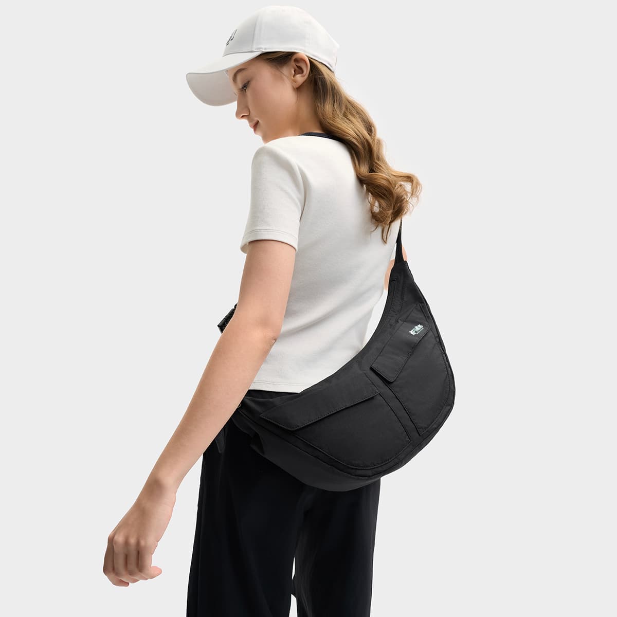 Сумка через плечо FILA X MAISON KITSUNÉ Ткань Сумка через плечо Унисекс Черная - изображение 5