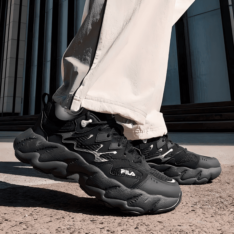 Кроссовки FILA FERN 2,0 Высота Увеличивающие Низкие Кроссовки Мужские Черные - изображение 7