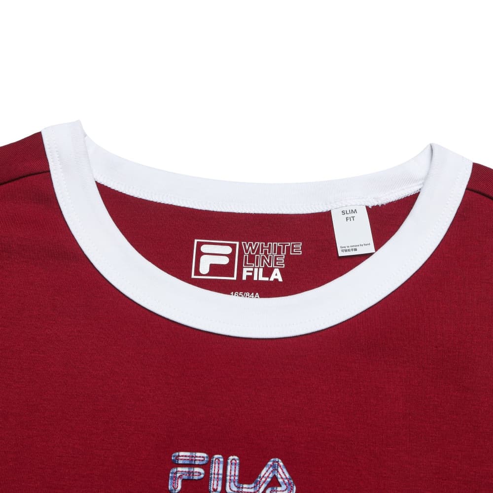 Футболка Fila Heritage T-Shirt Женская Прекрасный Мир Красный - изображение 4