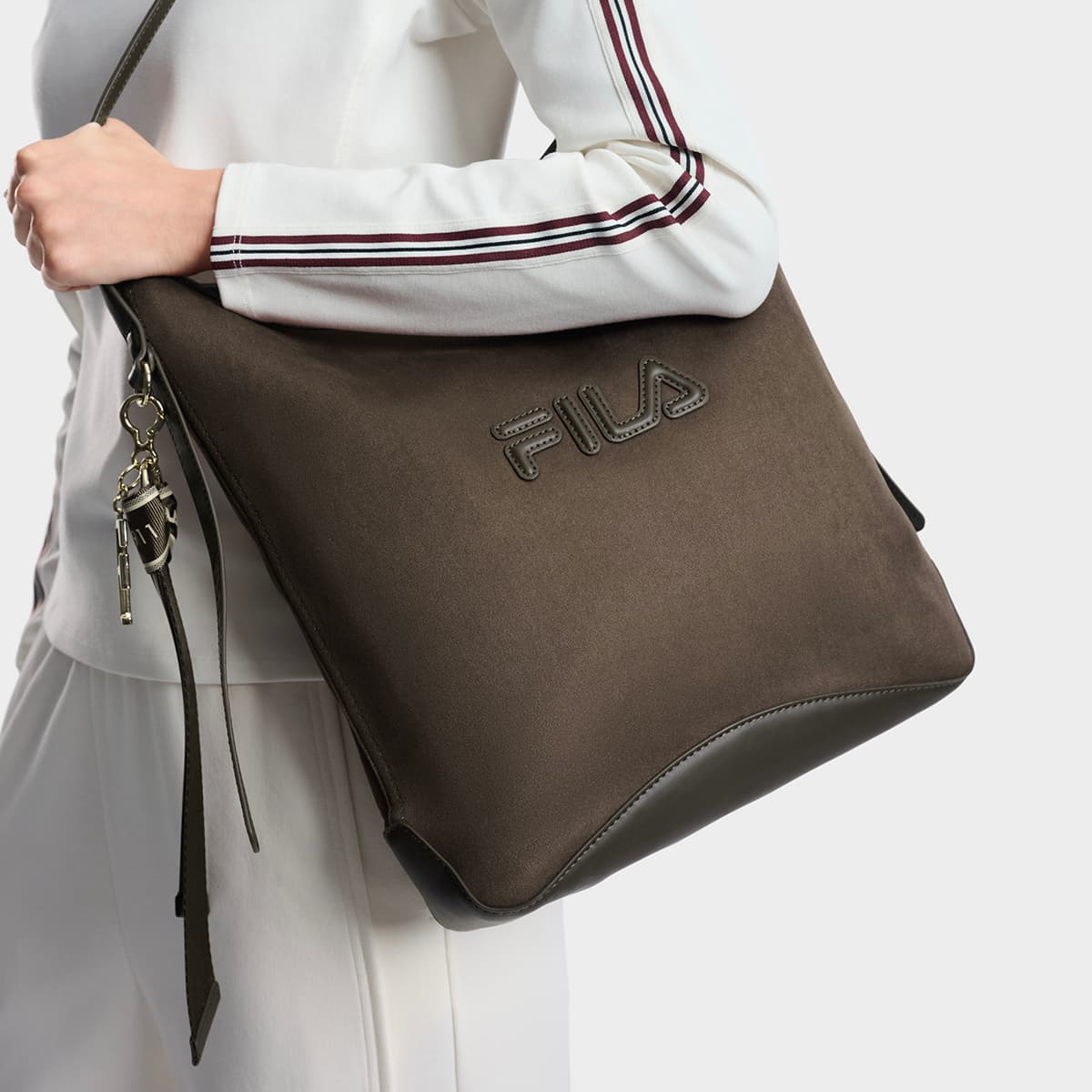 Сумка через плечо FILA Ткань ПУ (полиуретан) Синтетическая кожа Сумка через плечо Женская Кристальная умбра - изображение 6