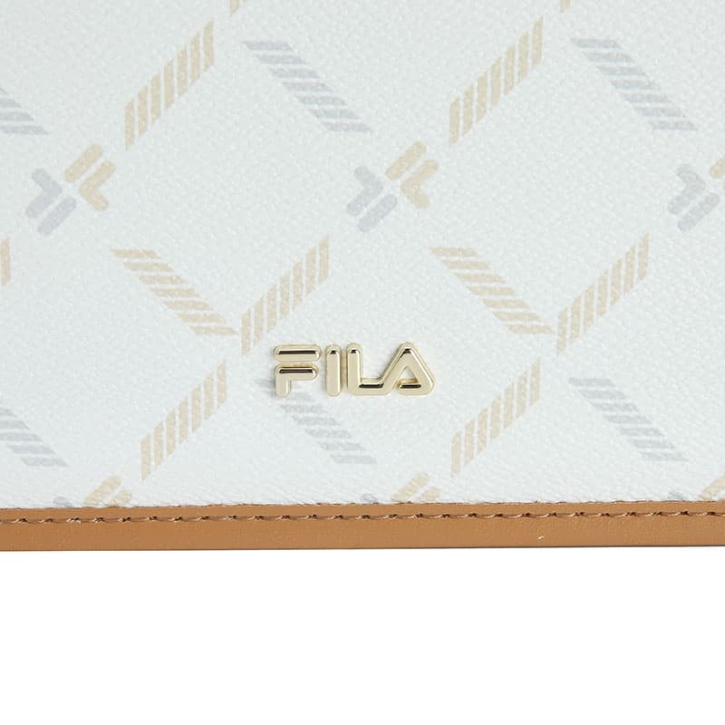 Сумка FILA Белая Сумка из ПВХ с Искусственной Кожей Стандартная (Стандартная) Женская Овсяно-Бежевая - изображение 5