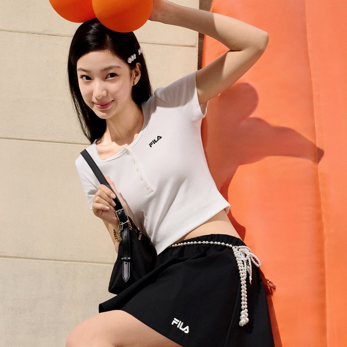Футболка FILA ORIGINALE T-рубашка Женская Облачный Белый - изображение 3