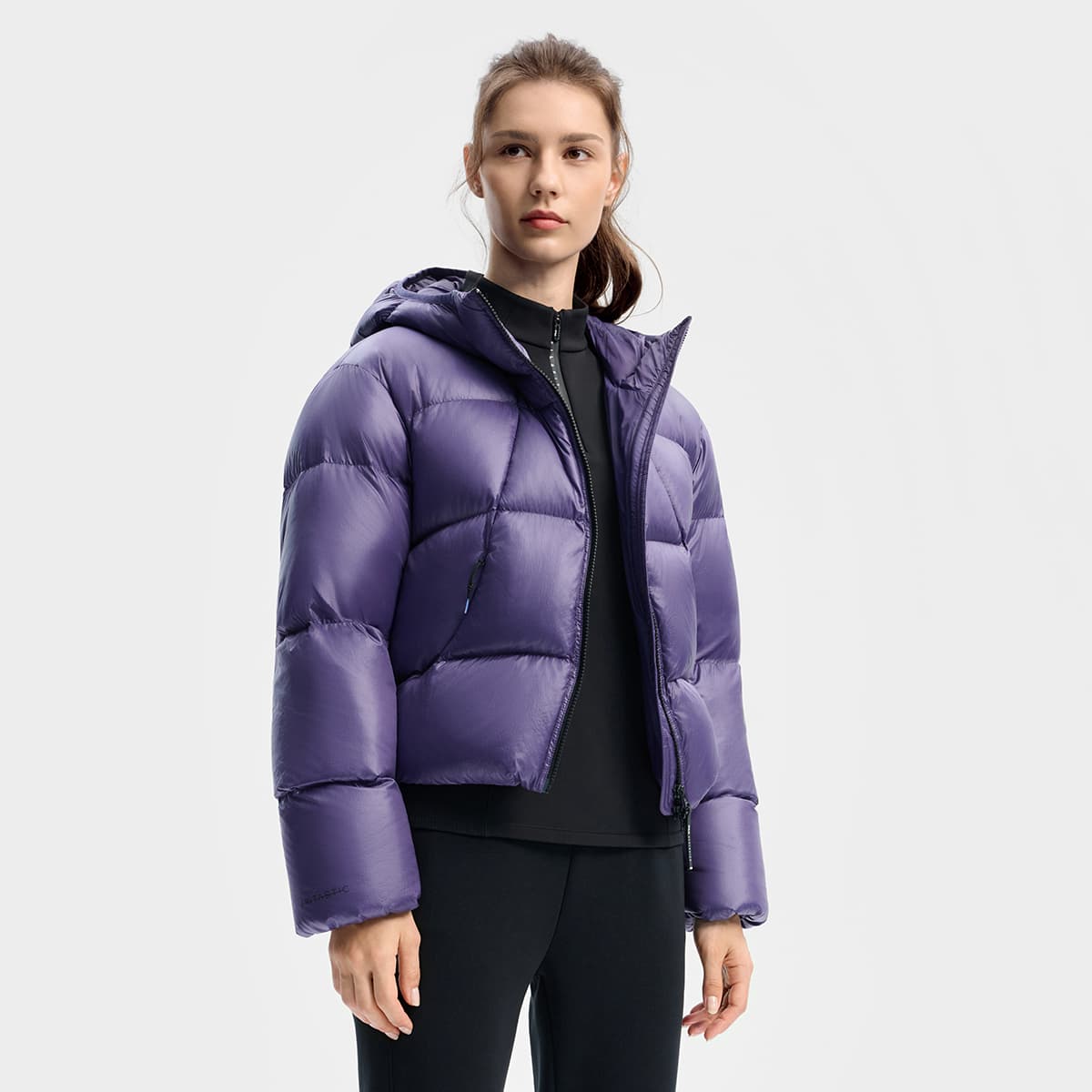 Пуховик FILA Пуховик Женские Элегантность Фиолетовый - изображение 6