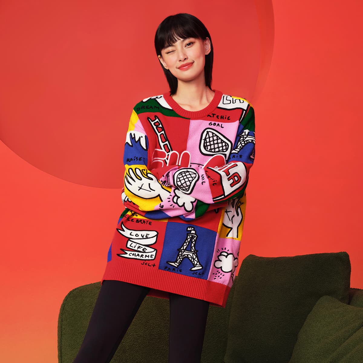 Кофта FILA ORIGINALE Свитер Унисекс Легенда Красный - изображение 6