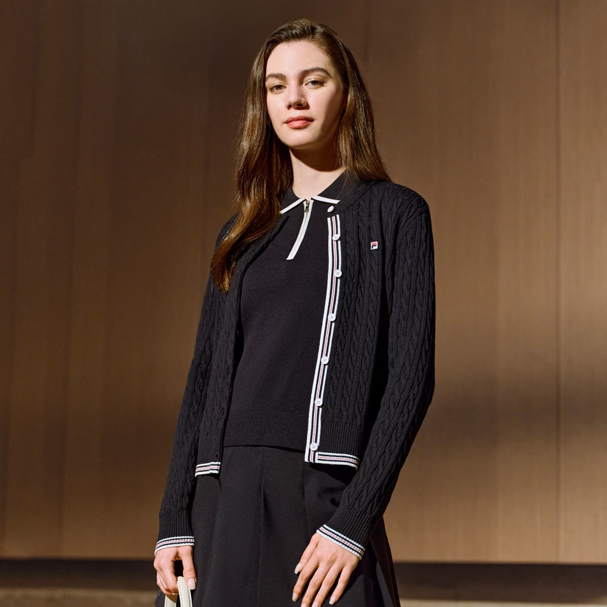 Кардиган Fila Heritage Свитер Женский Легенда Синий - изображение 3