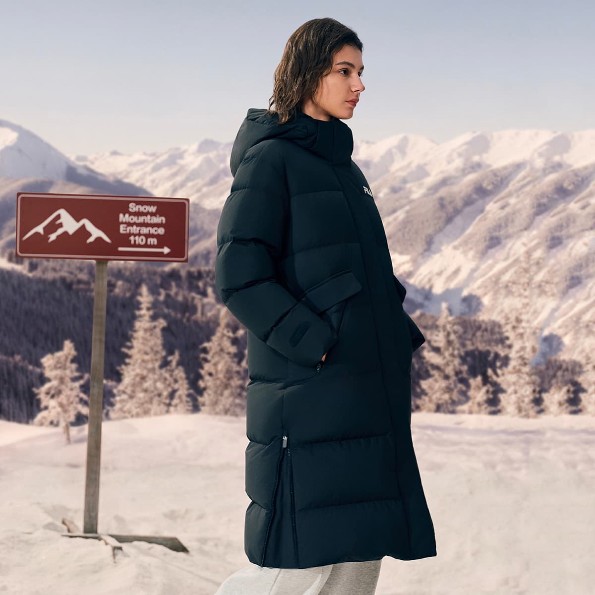 Пуховик FILA Пуховик Женские Глубокий черный - изображение 5