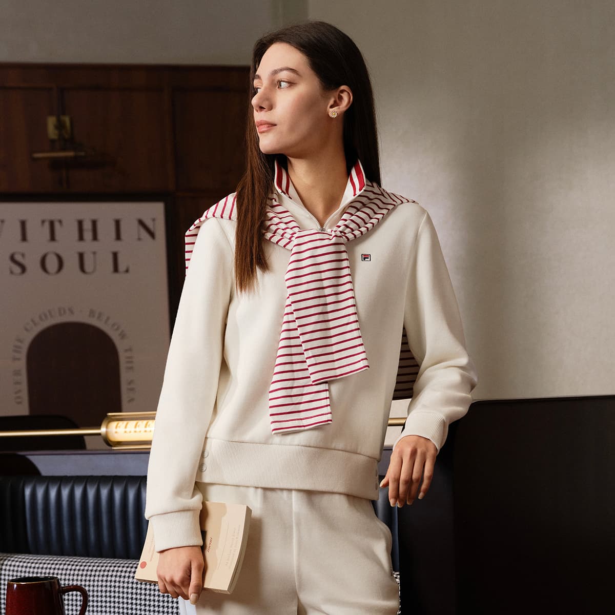 Худи FILA Heritage Толстовка Женское Облачный Белый - изображение 6