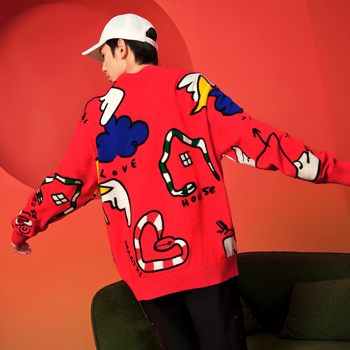Кофта FILA ORIGINALE Свитер Унисекс Легенда Красный - изображение 4