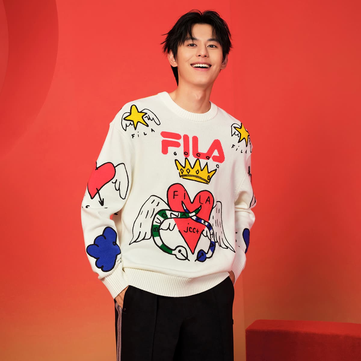 Кофта FILA ORIGINALE Свитер Унисекс Облачный Белый - изображение 5